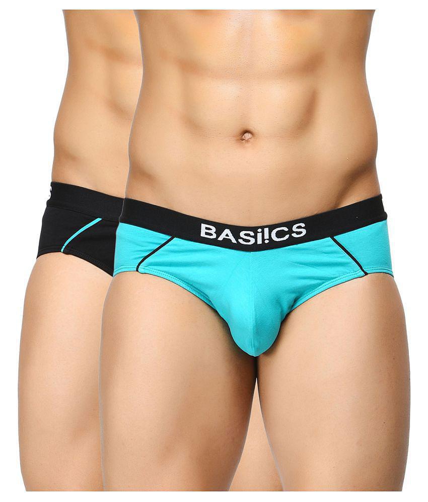 Best Men BASIICS By La Intimo - Multicolor Cotton Men's Briefs ( Pack of 2 ) - S 2025 at ShopCir