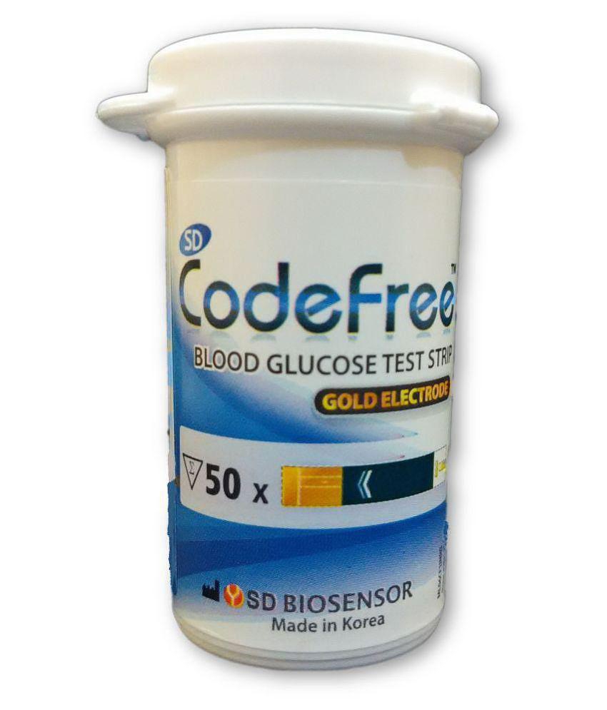 CodeFree SD Blood Glucose 50 Test Strip Without Box Expiry Expiry June 2024