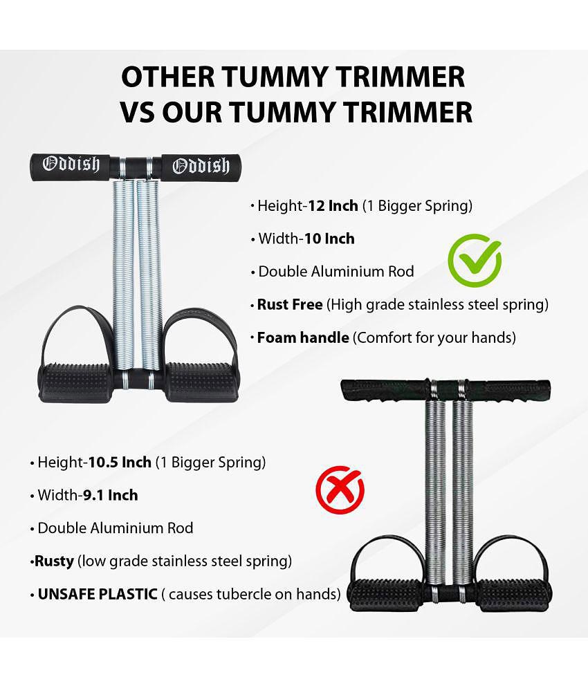 OddishÃ?Â?Ã?Â® Tummy Trimmer Double Spring for Men & Women, Body tonner, Waist trimmer, Abs Exercise & fitness Equipment, abdominal exercise for Home & Gym Use . - Black