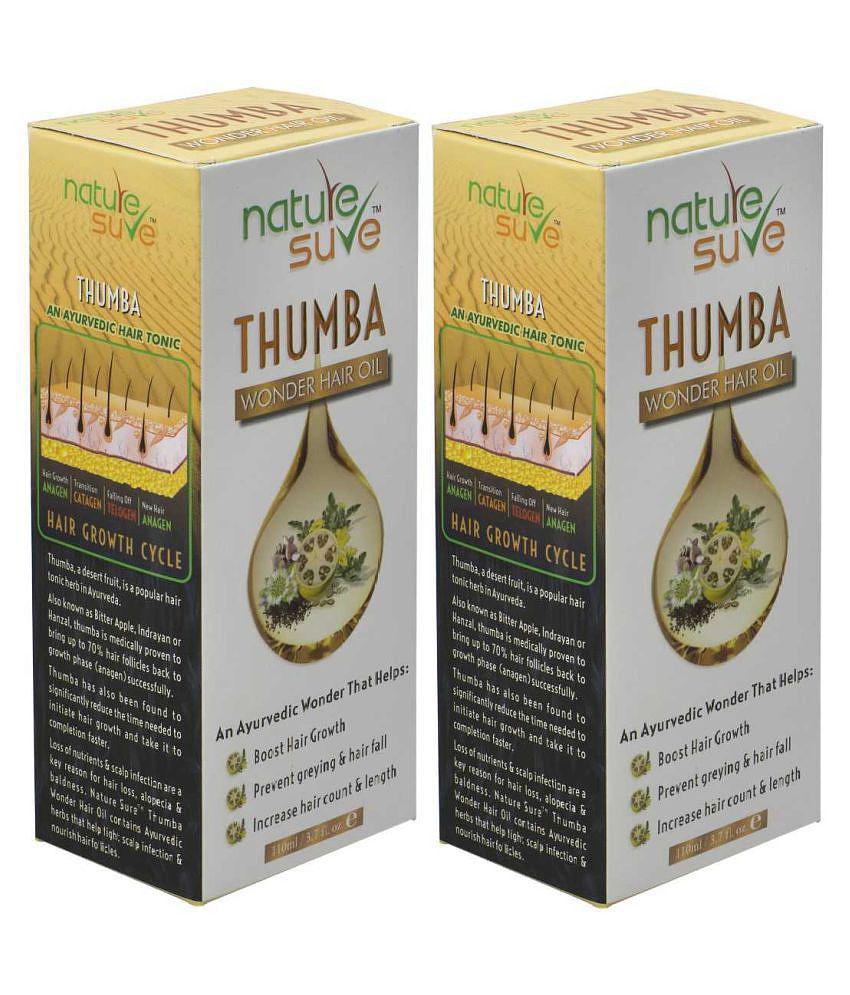 Nature Sure Thumba Wonder Hair Oil for Men and Women - 2 Packs (110ml Each)