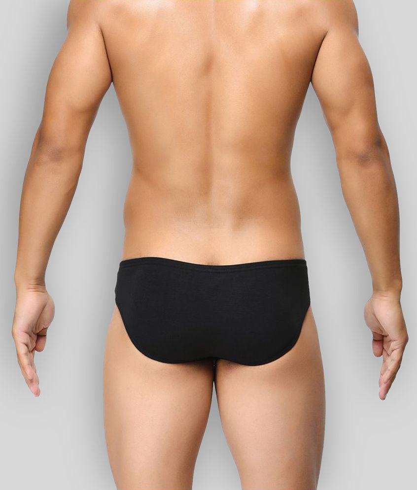 Affordable Men BASIICS By La Intimo - Black Cotton Mens Briefs ( Pack of 1 ) - S 2025 at ShopCir