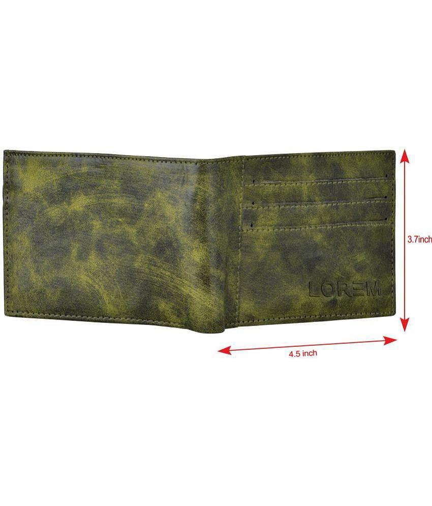Latest Men Lorem - Green Faux Leather Mens Two Fold Wallet ( Pack of 1 ) - Green 2025 at ShopCir