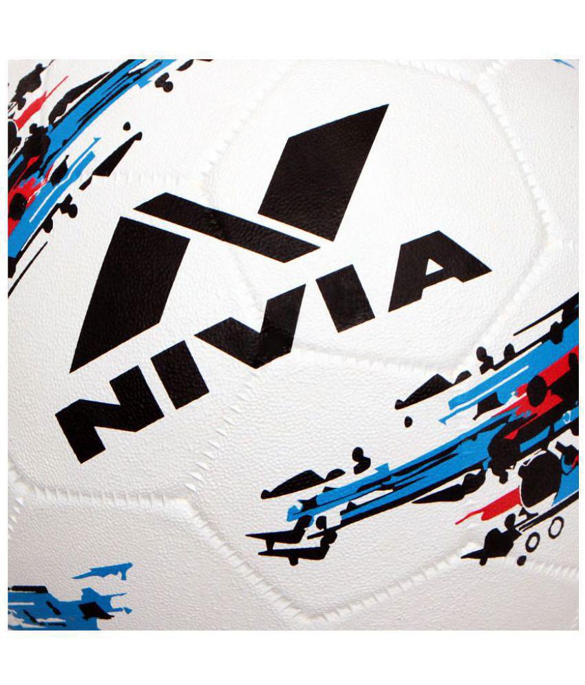 Nivia - White Rubber Football ( Pack of 1 ) - 5