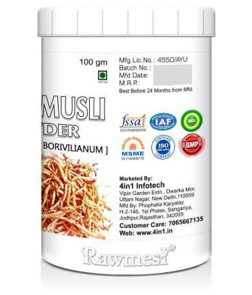 rawmest Natural Safed Musli Powder 400 gm Vitamins Powder