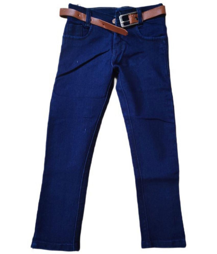 Denim Kids Jeans  in Blue Color with Slim fit - None