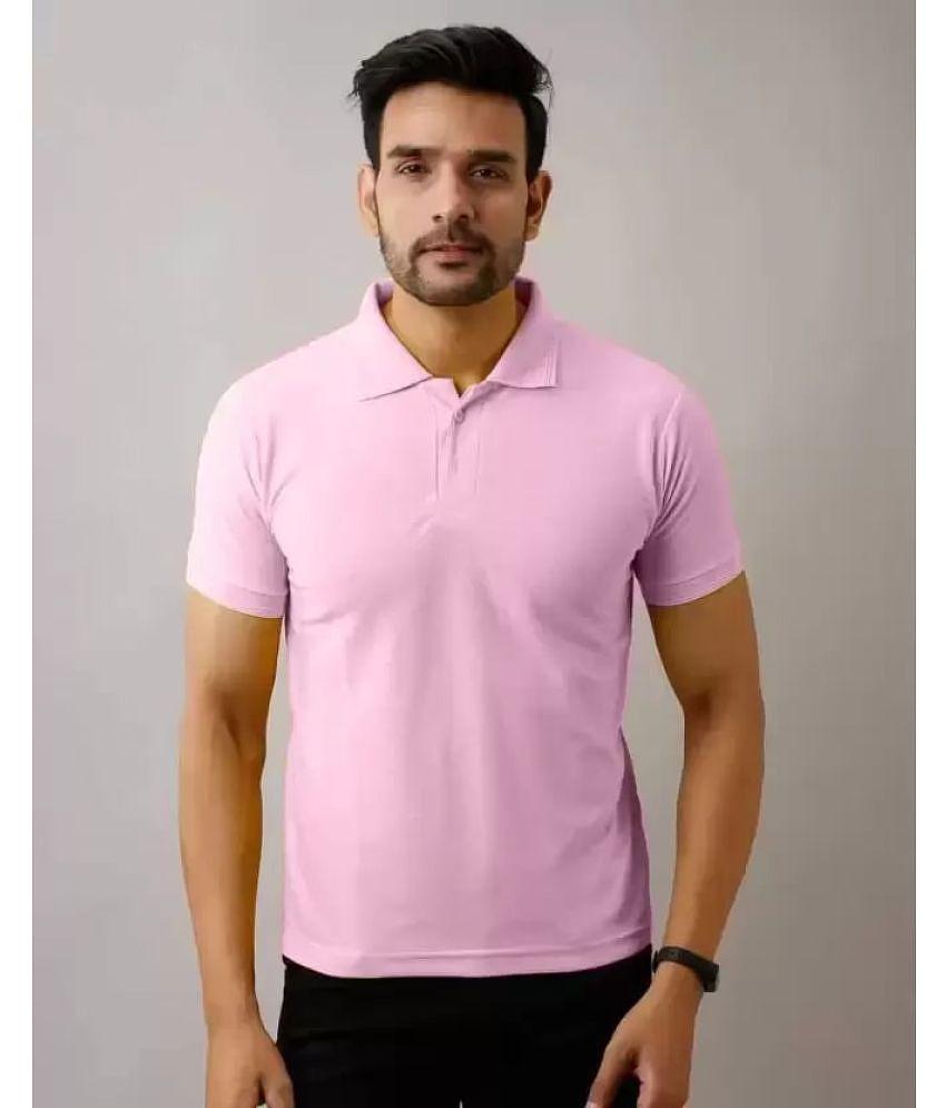 Affordable Men SKYRISE - Pink Cotton Blend Slim Fit Men's Polo T Shirt ( Pack of 1 ) - None 2025