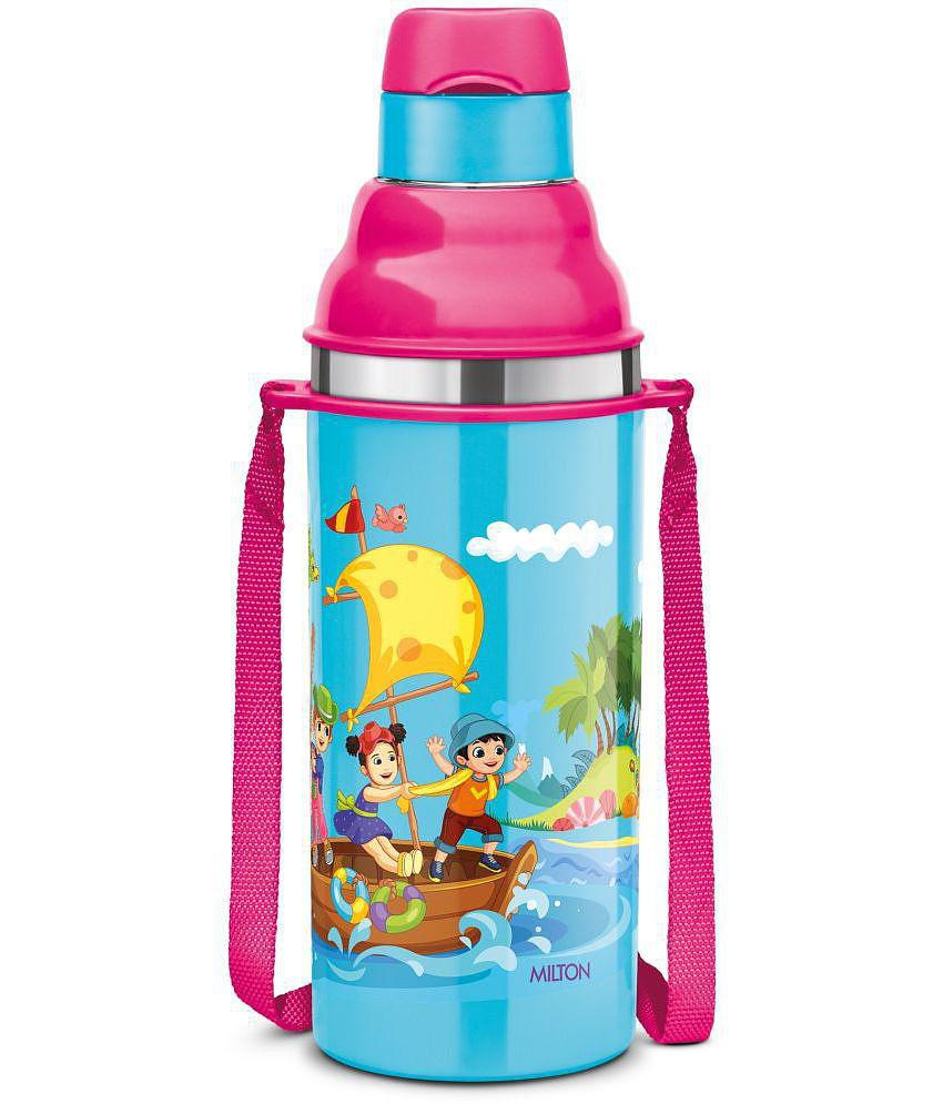 Milton Kool Stunner 400 Insulated Inner Steel Water Bottle for Kids, 400 ml, Sea Green - Blue