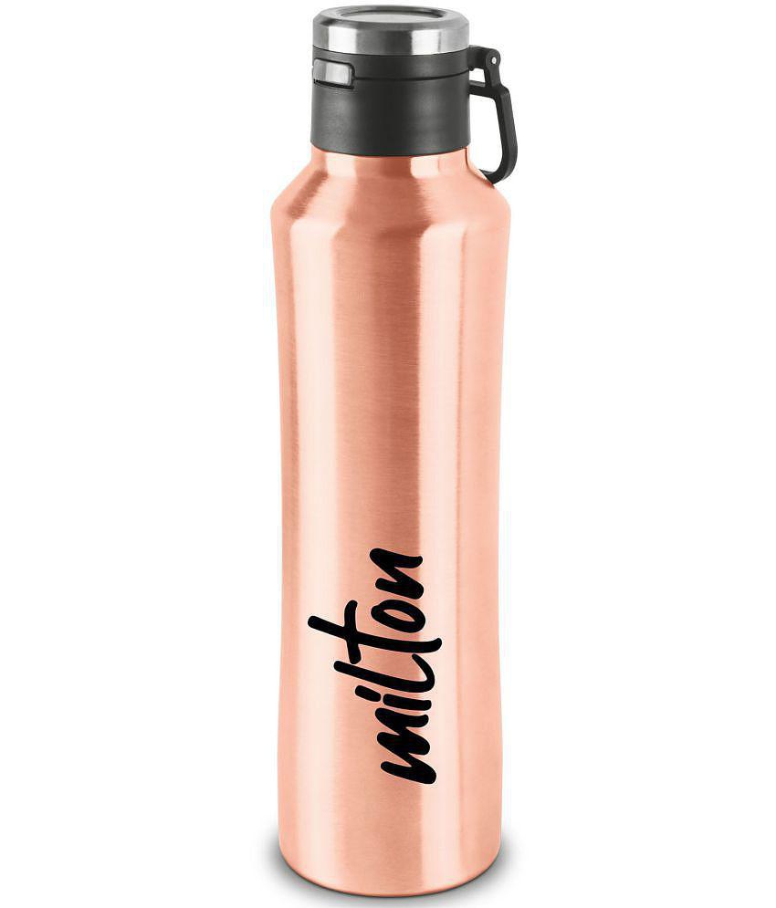 Milton Gulp 1100 Thermosteel 24 Hours Hot or Cold Water Bottle, 940 ml, 1 Piece, Pink - Rose Gold