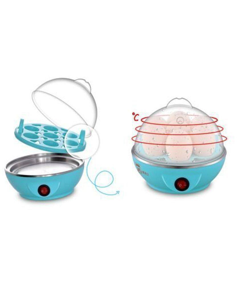 FUN2DEALZ Egg Boiler Electric Automatic Off 7 Egg Poacher for Steaming, Cooking Also Boiling and Frying, Multi Colour