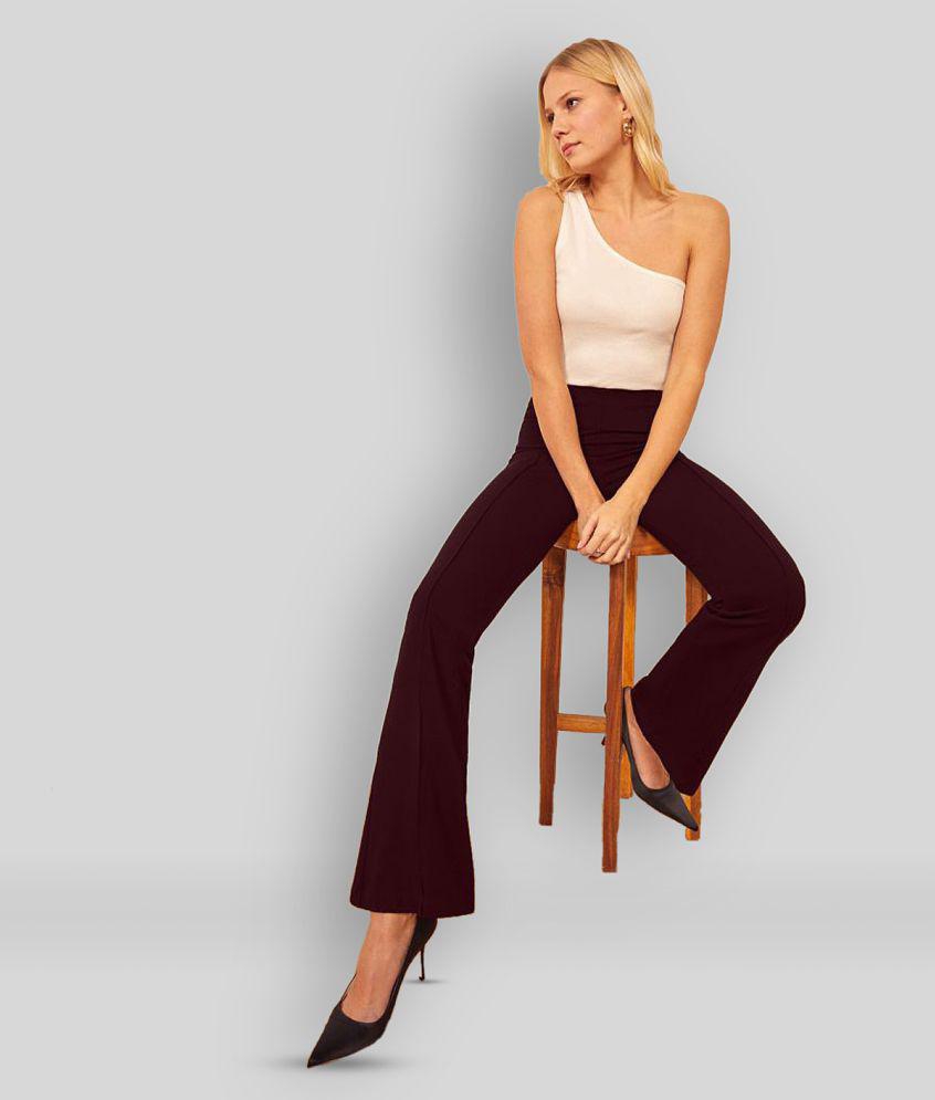 Best Men Addyvero - Maroon Polyester Flared Fit Women''s Casual Pants  ( Pack of 1 ) - 32 2025 a