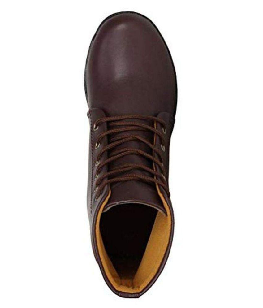 Luxurious Women Commander Brown Ankle Length Chukka Boots - None 2025 at ShopCircuit | ONDC