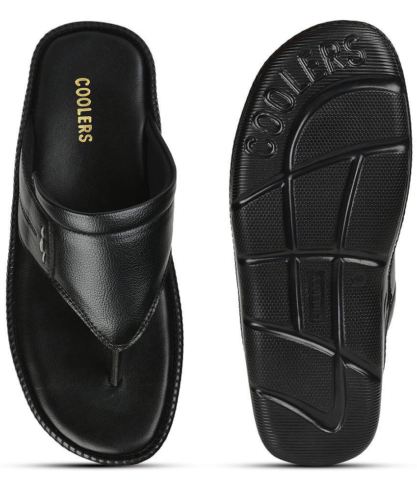 Affordable Men Liberty - Black Men's Leather Slipper - None 2025 at ShopCircuit | ONDC