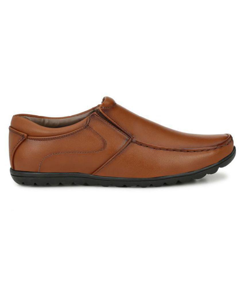 Sir Corbett Slip On Non-Leather Tan Formal Shoes - 6, Tan