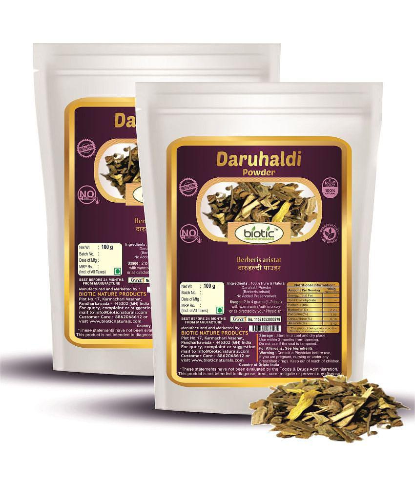 Biotic Daruhaldi Powder (Berberis aristata) Daru Haldi Powder 200 gm