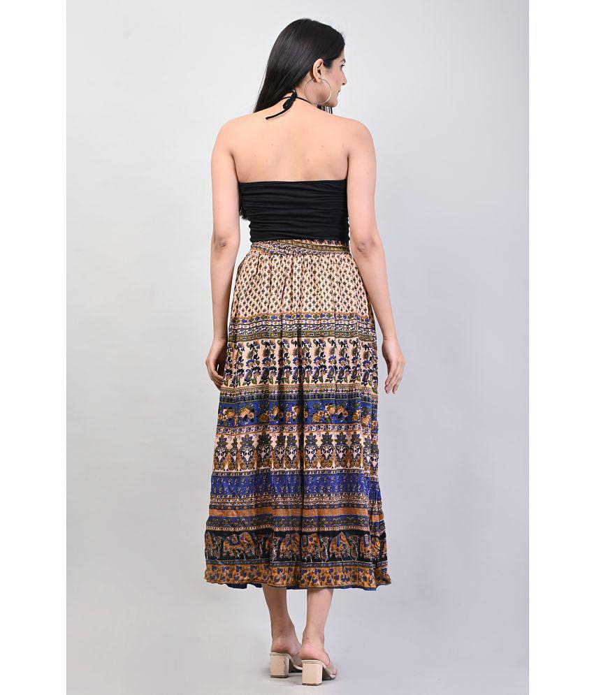 Chic Men Frionkandy - Blue Rayon Women''s A-Line Skirt ( Pack of 1 ) - None 2025 at ShopCircuit 
