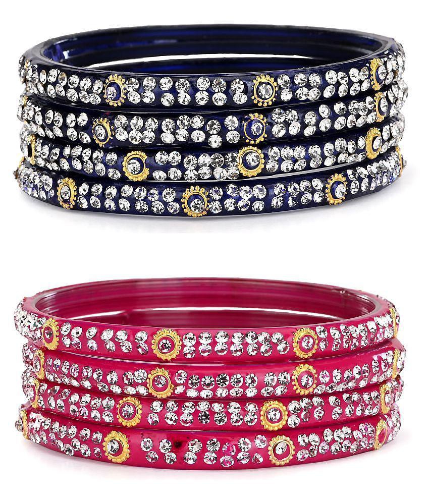 Affordable Men Somil Designer And Attractive Wedding Fancy Glass Bangle Set For Party, Marriage,