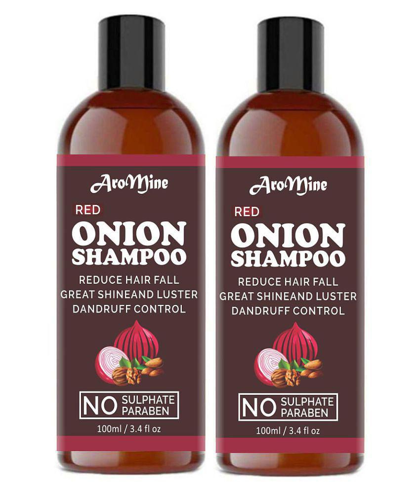 Aromine Red ONION Shampoo For Hair Growth, Anti Dandruff- Shampoo Shampoo 200 mL Pack of 2