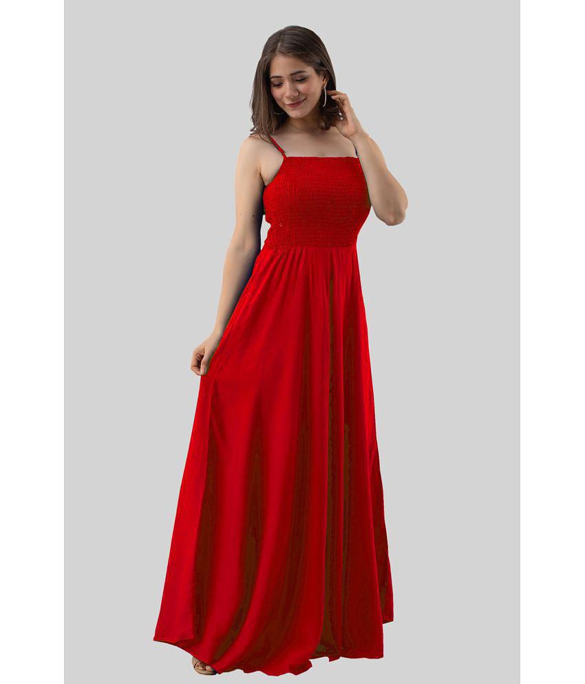 Stylish Men Frionkandy - Red Rayon Women's Gown ( Pack of 1 ) - None 2025 at ShopCircuit | ONDC