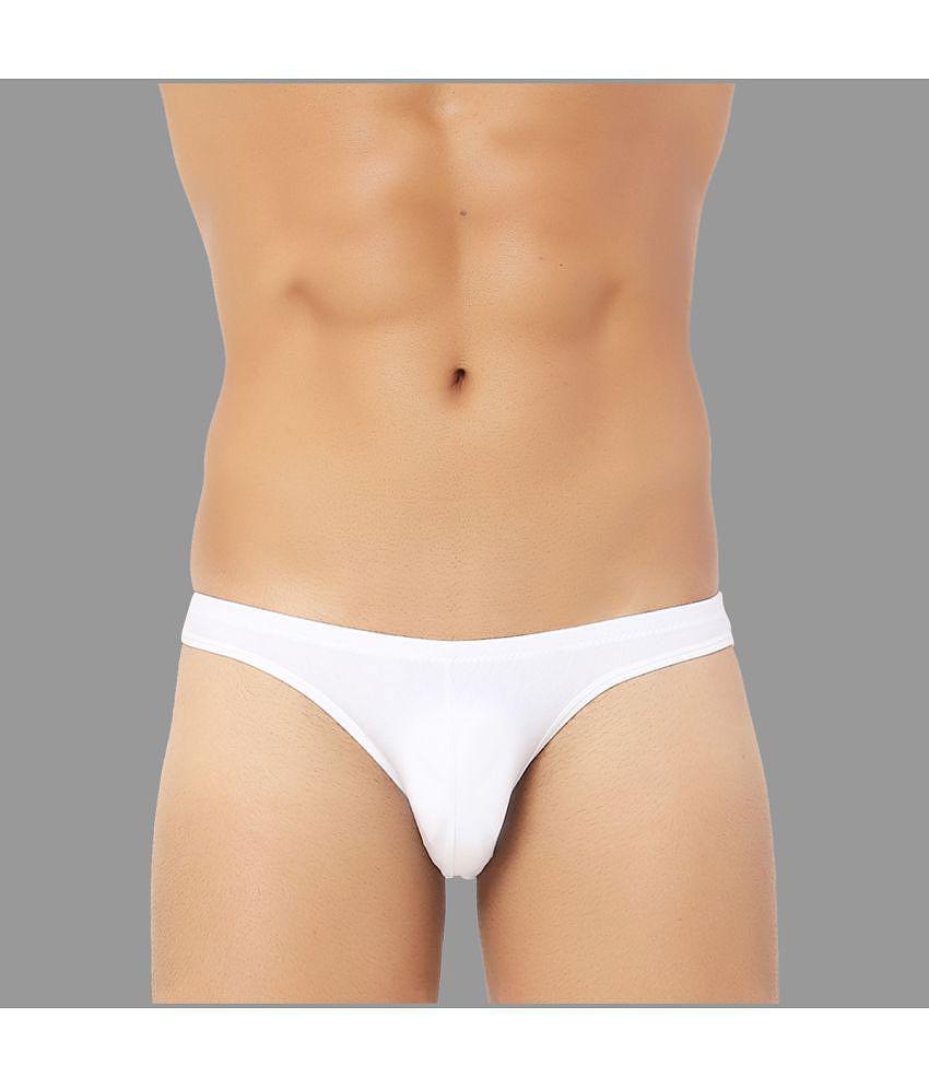 Bruchi Club - White Modal Men's Bikini ( Pack of 1 ) - None