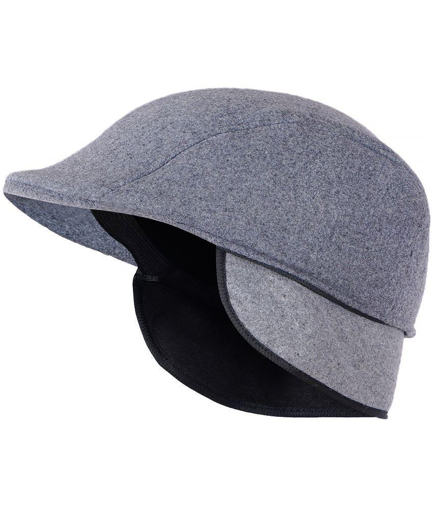 Zacharias - Gray Woollen Men''s Cap ( Pack of 1 ) - Gray