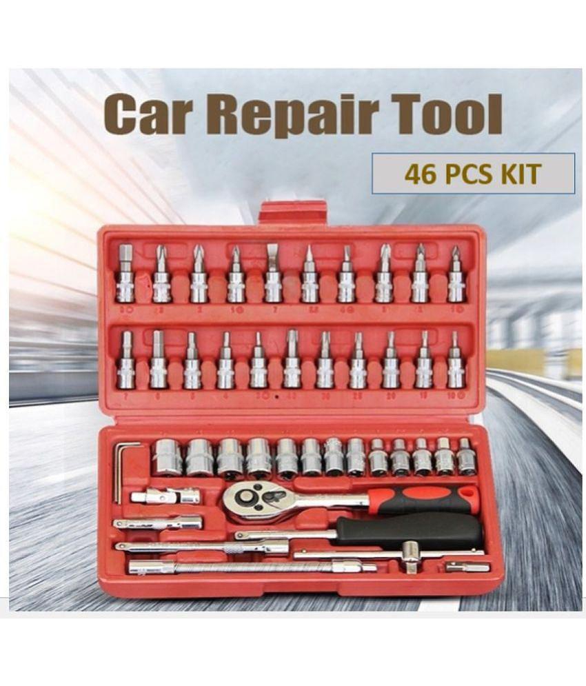 UNICK 46 in 1 Pcs Tool Kit & Screwdriver and Socket Set Multi Purpose Tool Case Socket Set More than 15 Pc