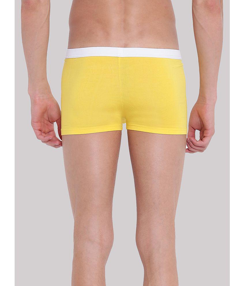 Stylish Men La Intimo - Yellow LITR005 Cotton Blend Men's Trunks ( Pack of 1 ) - None 2025 at Sh