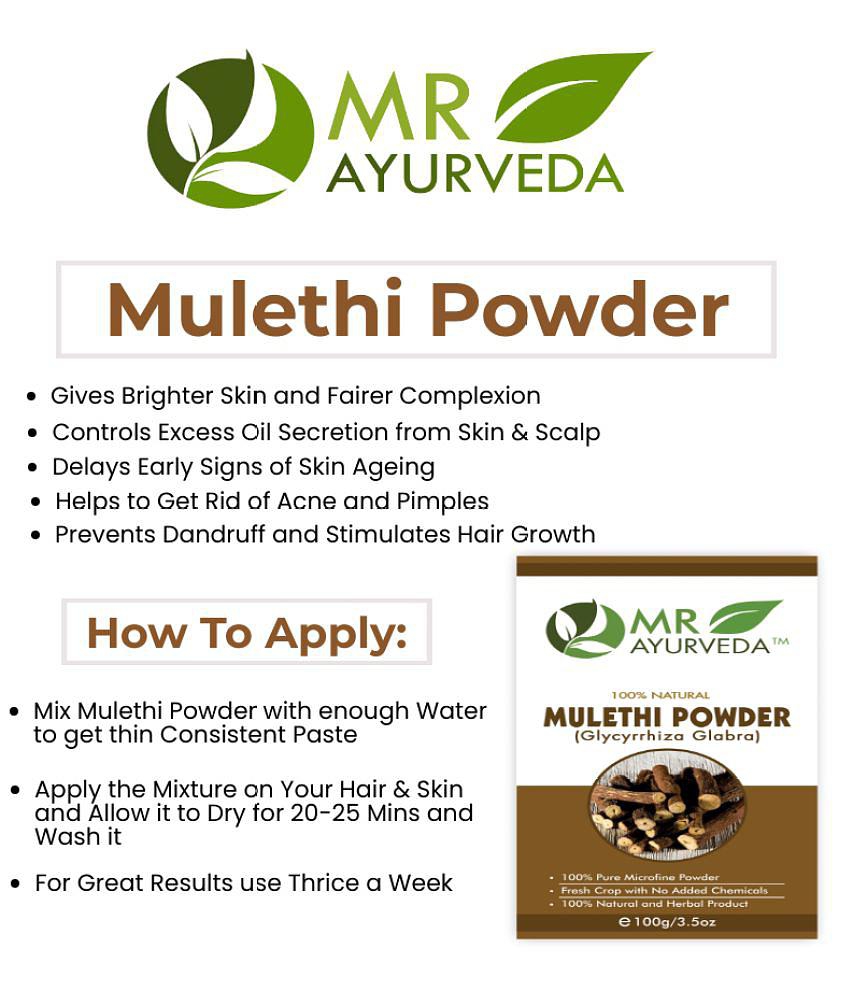 MR Ayurveda Natural Sandalwood Powder & Mulethi Powder Face Pack Masks 200 gm Pack of 2