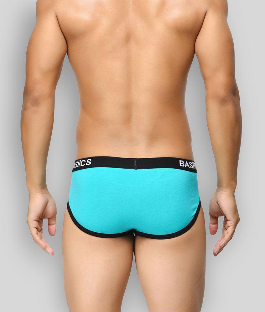 Latest Men BASIICS By La Intimo - Blue Cotton Mens Briefs ( Pack of 1 ) - XL 2025 at ShopCircuit