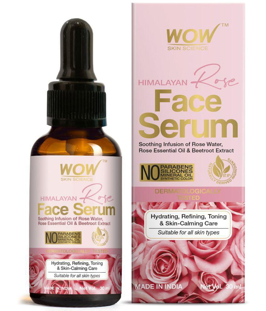 WOW Skin Science Himalayan Rose Face Serum -Hydrating & Toning Skin - No Mineral Oil, Parabens, Silicones & Synthetic Color - 30mL