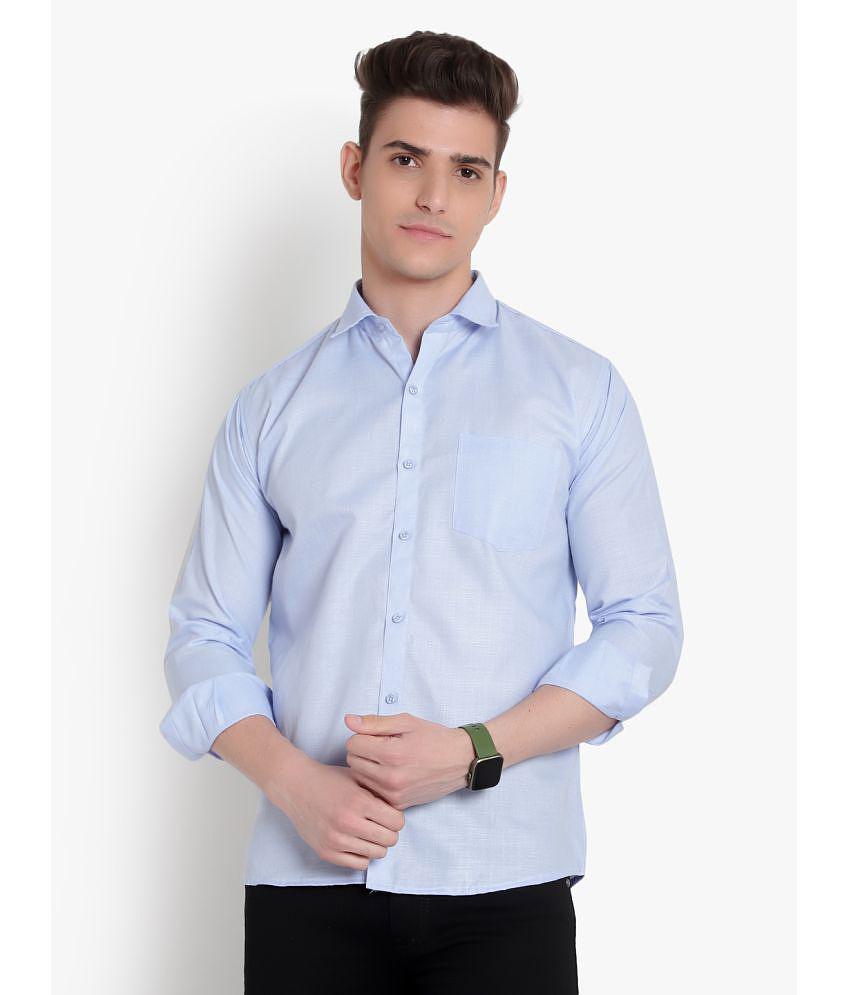 SREY - Light Blue Polyester Slim Fit Men's Casual Shirt ( Pack of 1 ) - None