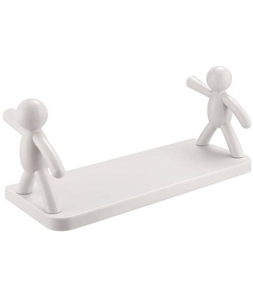 GEEO - White Plastic Wall mount Stand ( Pack of 1 ) - White