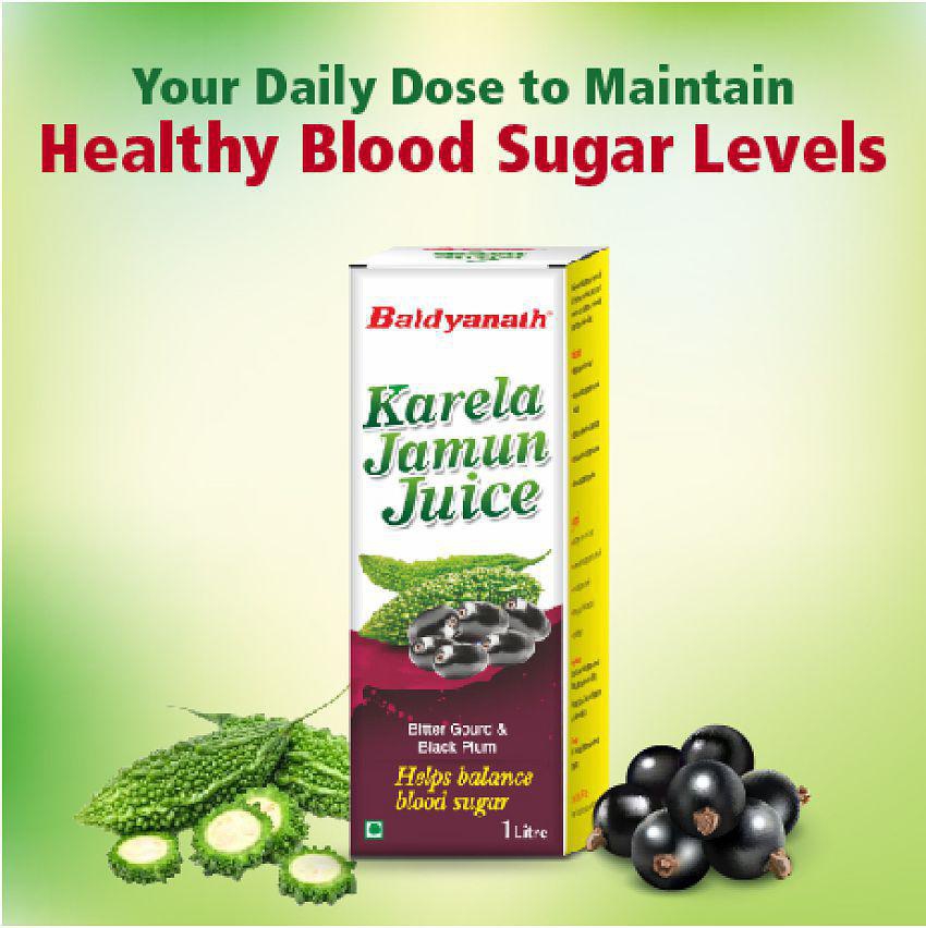 Baidyanath Karela Jamun Juice 1Ltr (Pack of 2)