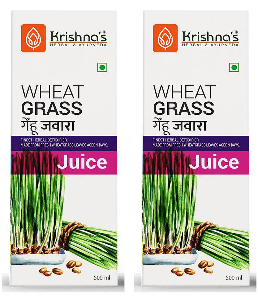 Krishnas Herbal & Ayurveda Wheatgrass Juice 500 ml (Pack of 2)