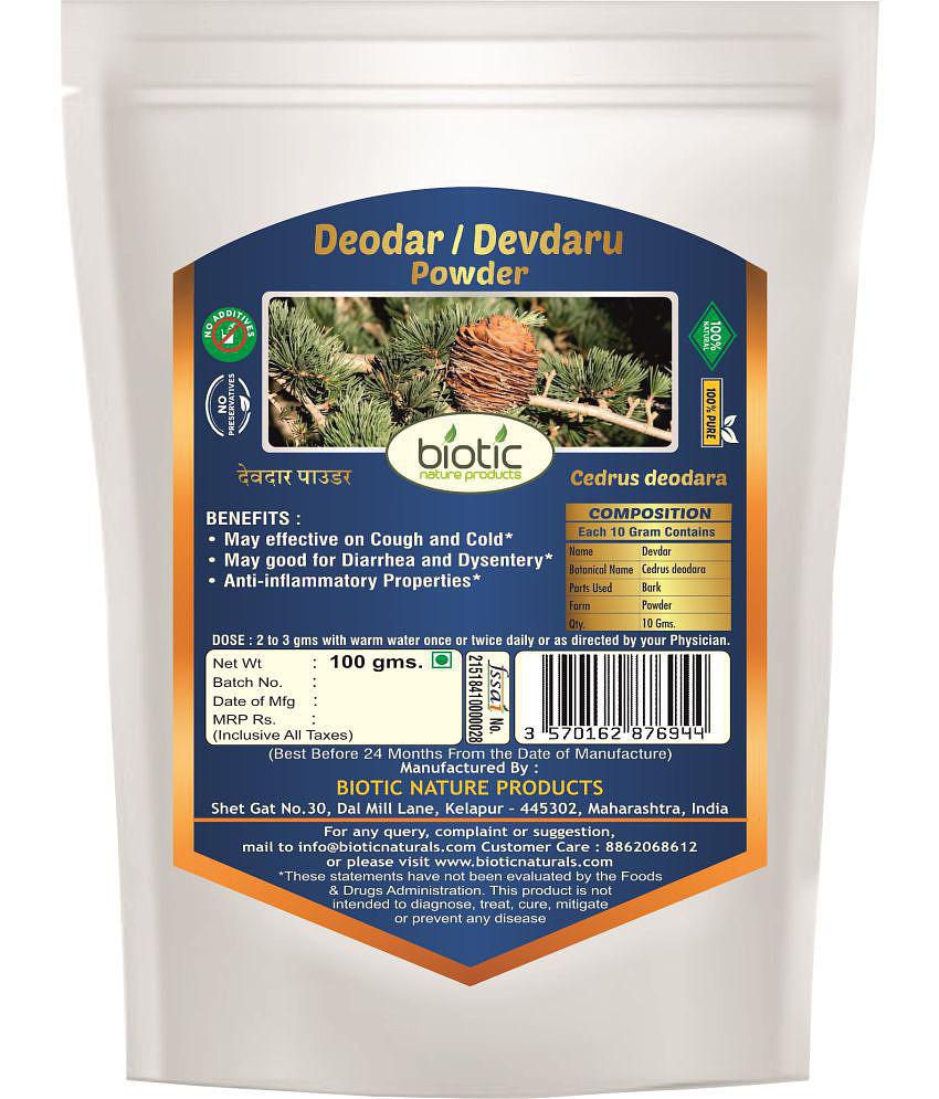 Biotic Deodar Powder (Cedrus Deodara) Devadaru Powder 400 gm Pack of 4