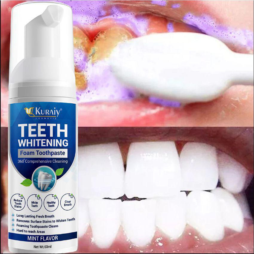 Kuraiy New Teeth Whitening Powder Oral Hygiene Cleaning Remove Bleaching Hygiene Tooth Care