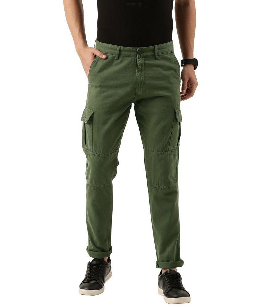 IVOC Olive Slim Cargos ( Pack of 1 ) - None