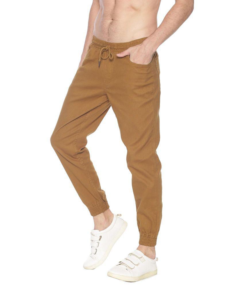 IVOC Mustard Slim Joggers ( Pack of 1 ) - None