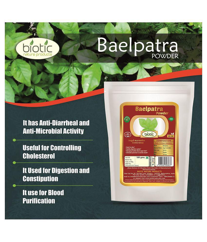 Biotic Baelpatra Powder / Bel Patra Powder / Bel Leaf Powder 200 gm