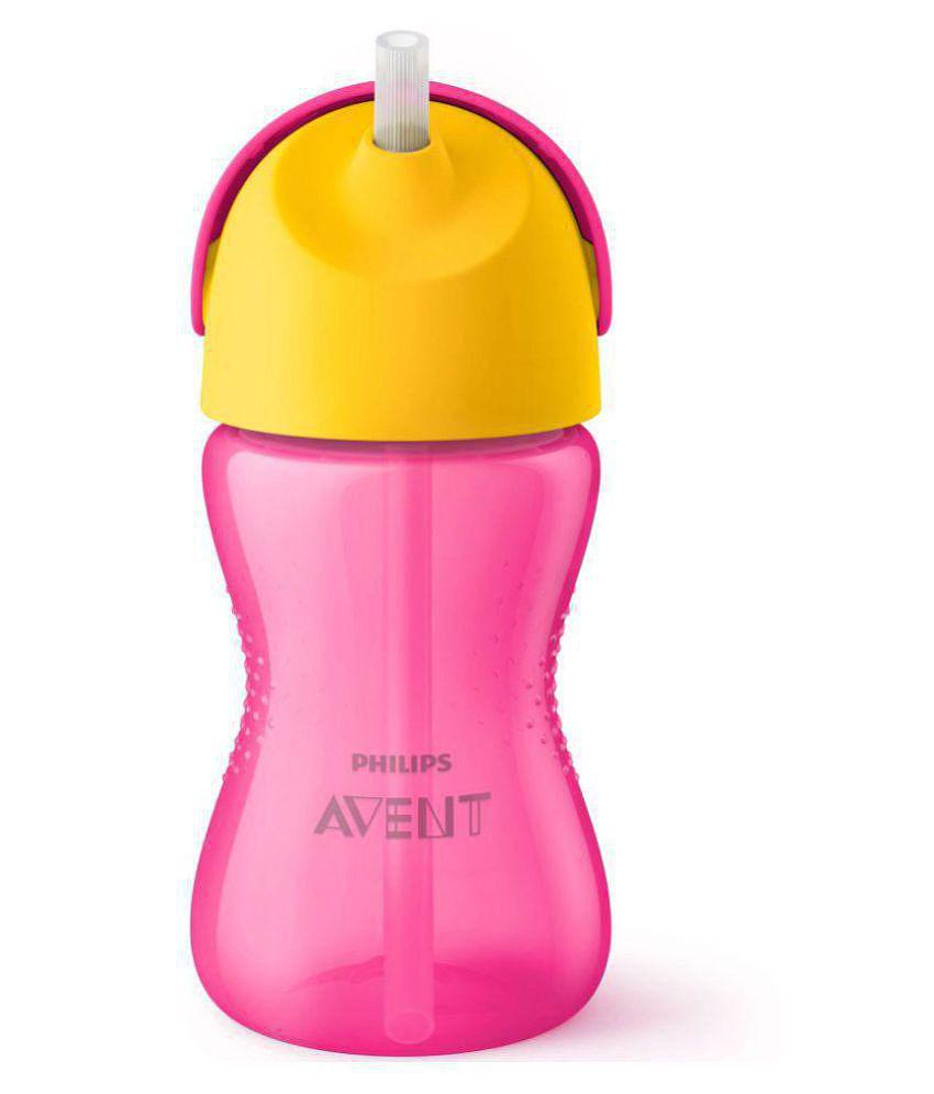 Philips Avent Pink Plastic Straw sippers baby sipper bottle Baby Bottle