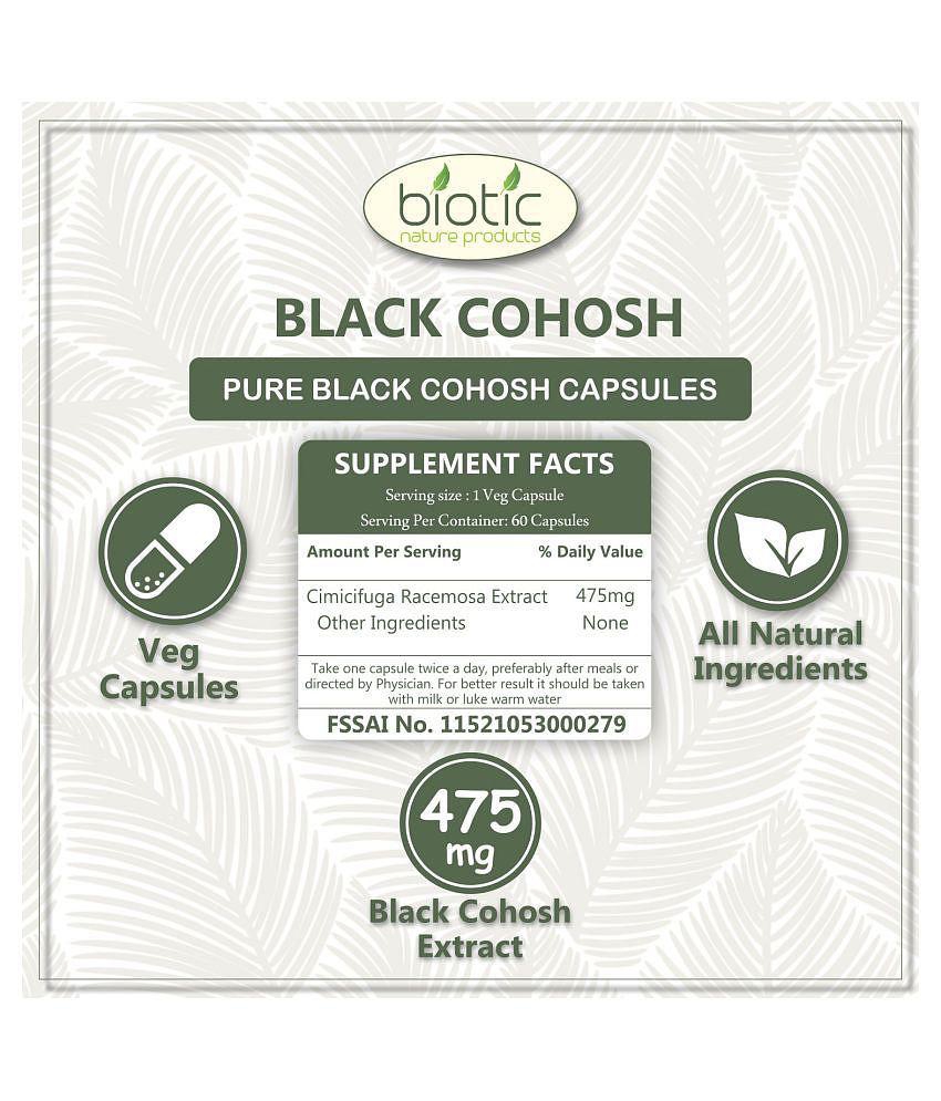 Biotic Black Cohosh Extract Capsules - 475mg Capsule 60 no.s