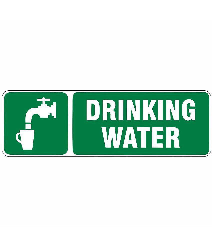 Asmi Collection Self Adhesive Drinking Water Sign Wall Sticker ( 10 x 30 cms )