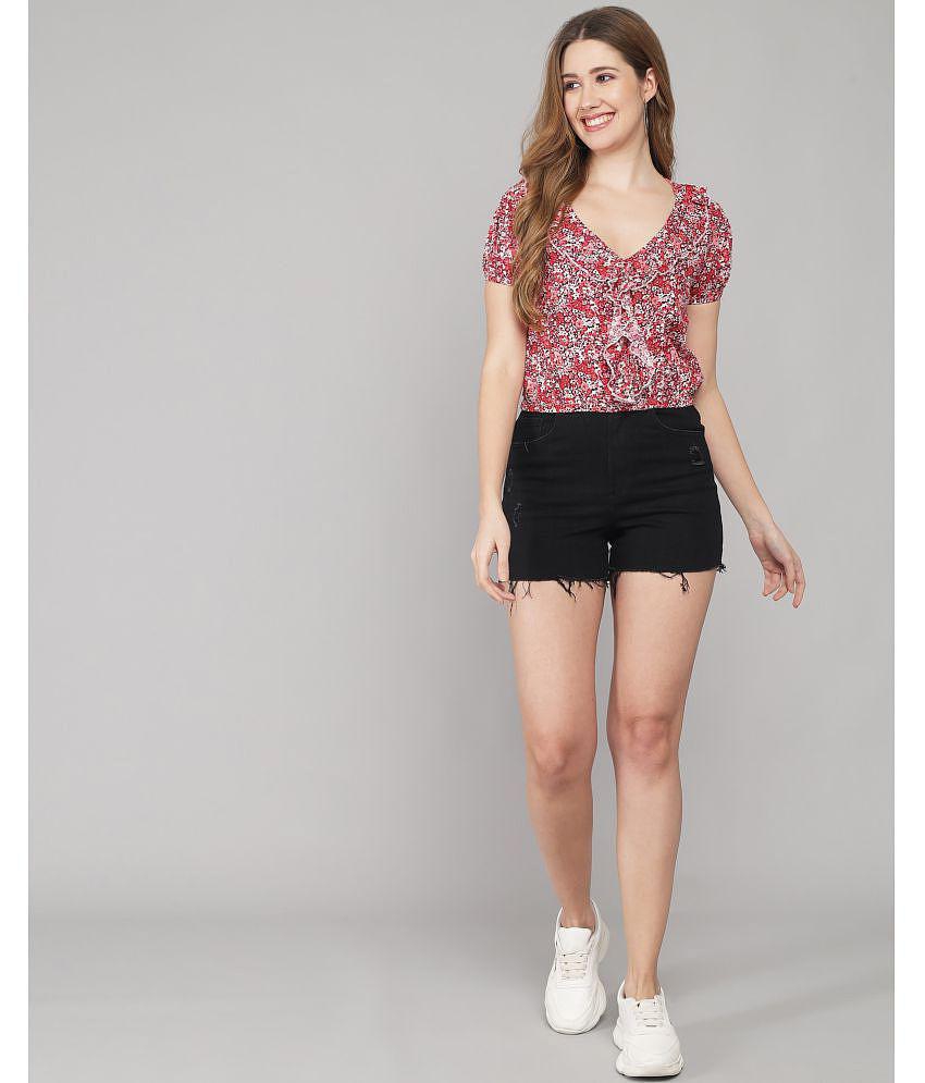 Chic Men Addyvero - Red Rayon Womens Regular Top ( Pack of 1 ) - None 2025 at ShopCircuit | ONDC