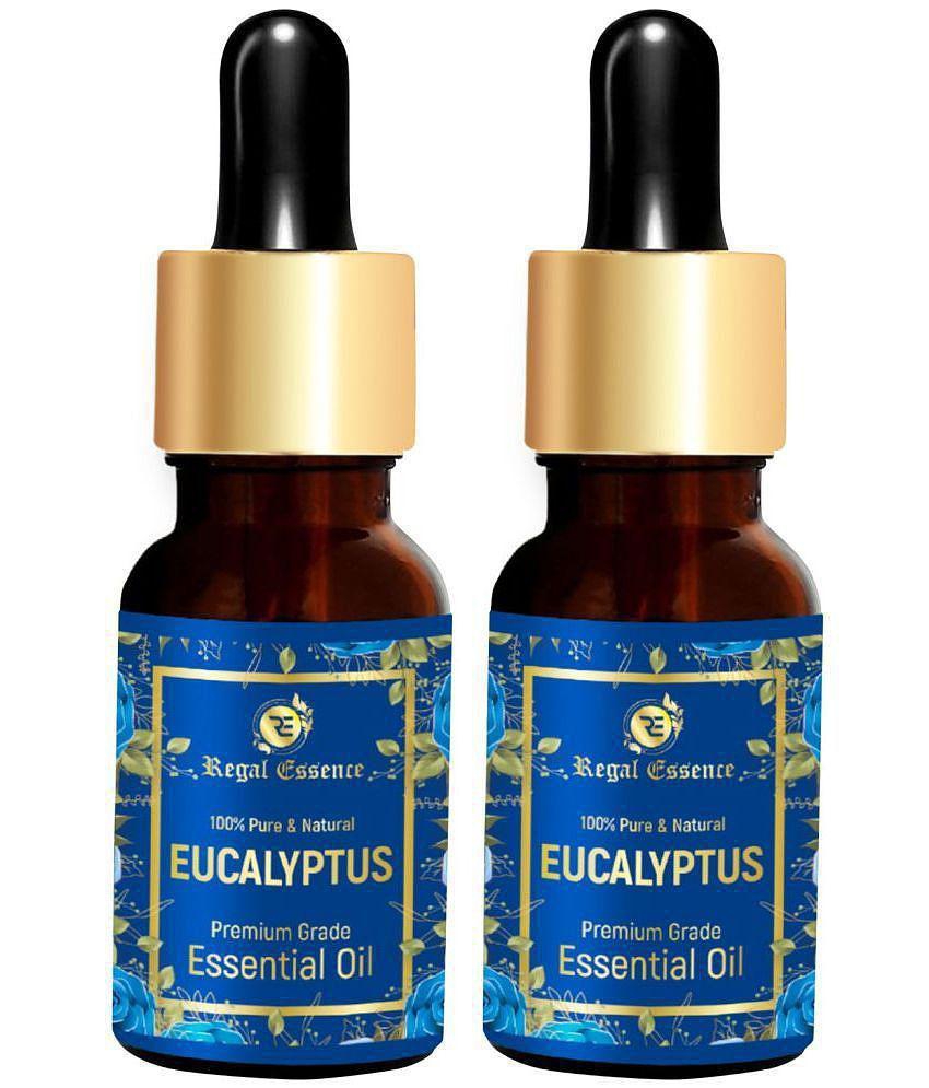 REGAL ESSENCE Eucalyptus Essential Oil,100% Pure & Natural For Cold & Cough Aromatherapy, Relaxation, Skin Therapy, -15ML (PACK OF 2)