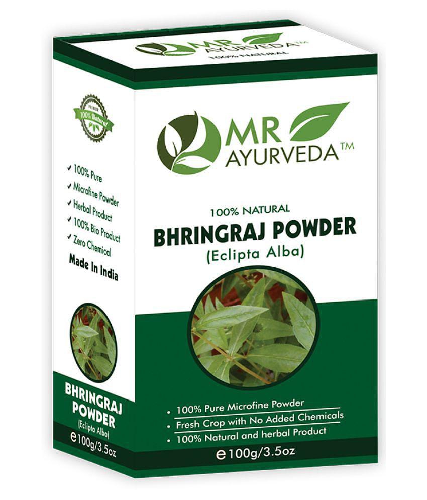 MR Ayurveda Bhringraj Powder Soft, Shiny Hair Scalp Treatment 100 g