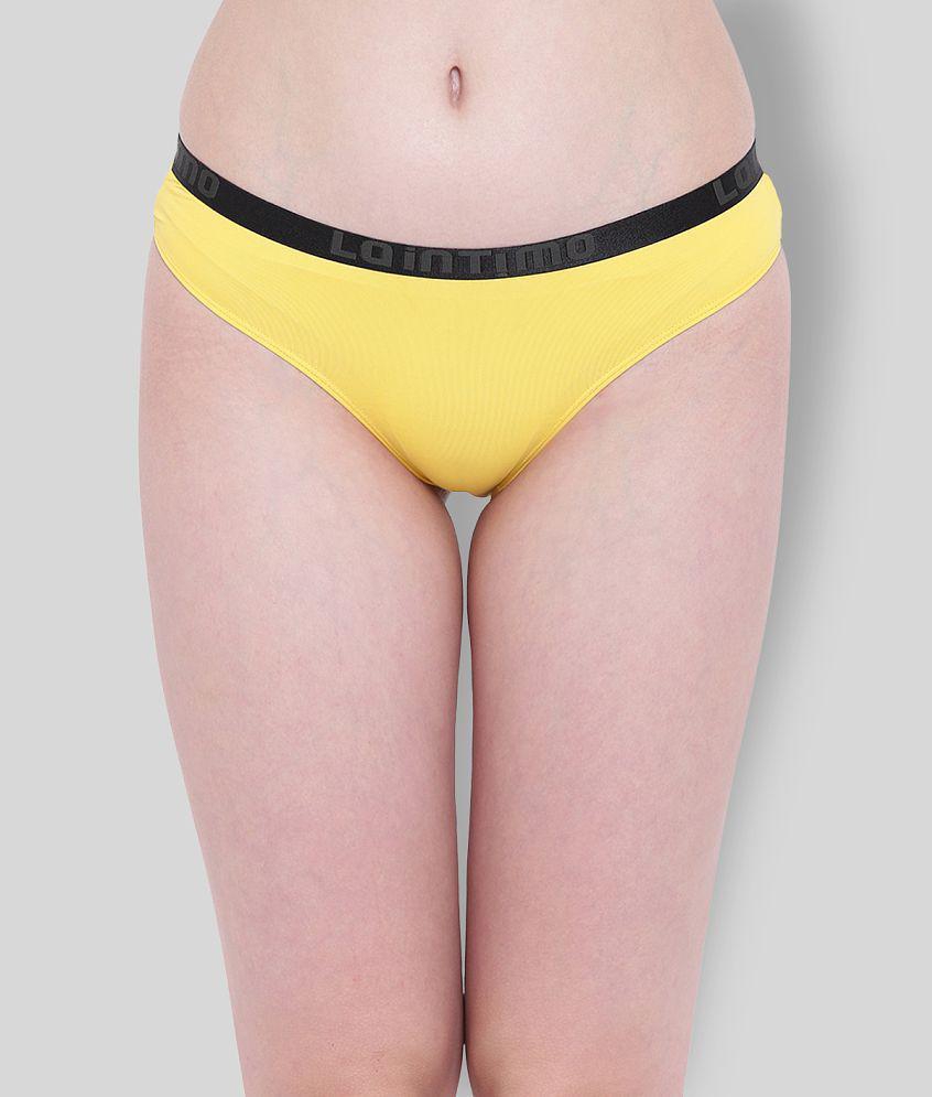 Modern Men La Intimo - Yellow Nylon Solid Womens Briefs ( Pack of 1 ) - XL 2025 at ShopCircuit |
