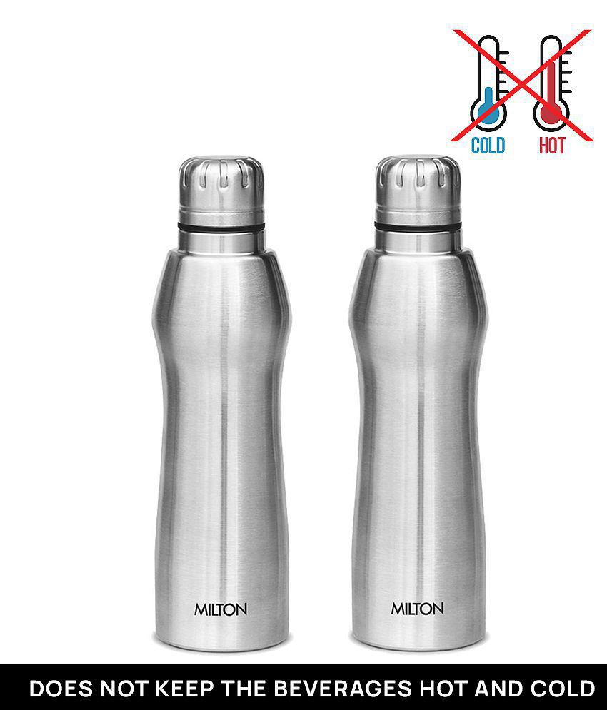 Milton Elate 1000 Stainless Steel Water Bottle, Set of 2, 880 ml Each, Silver - Silver