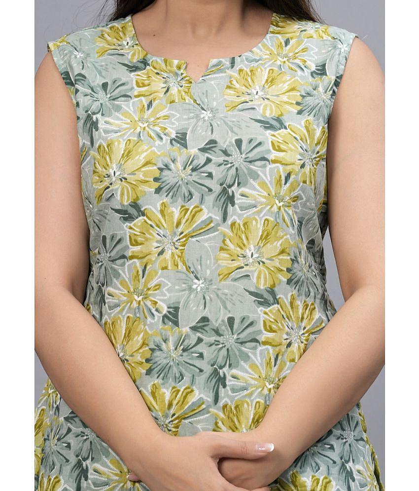 Premium Men Frionkandy Green Cotton Womens Nightwear Nightsuit Sets ( Pack of 1 ) - None 2025 at