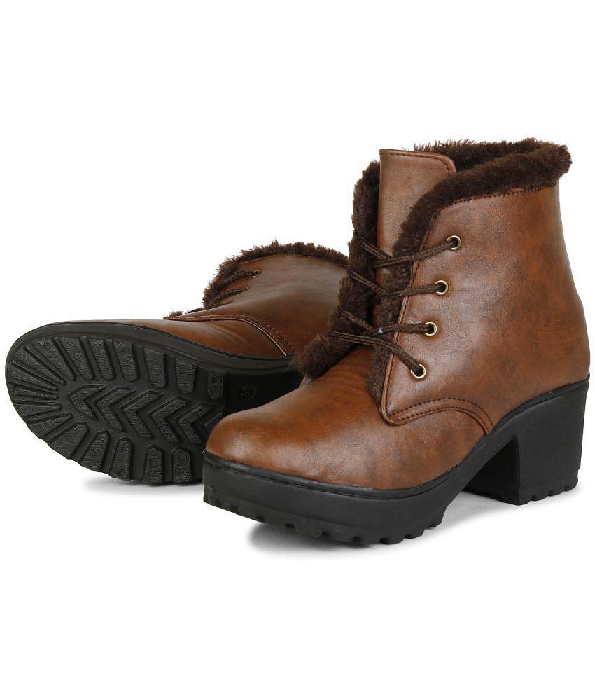 Ishransh - Brown Women's Ankle Length Boots - None