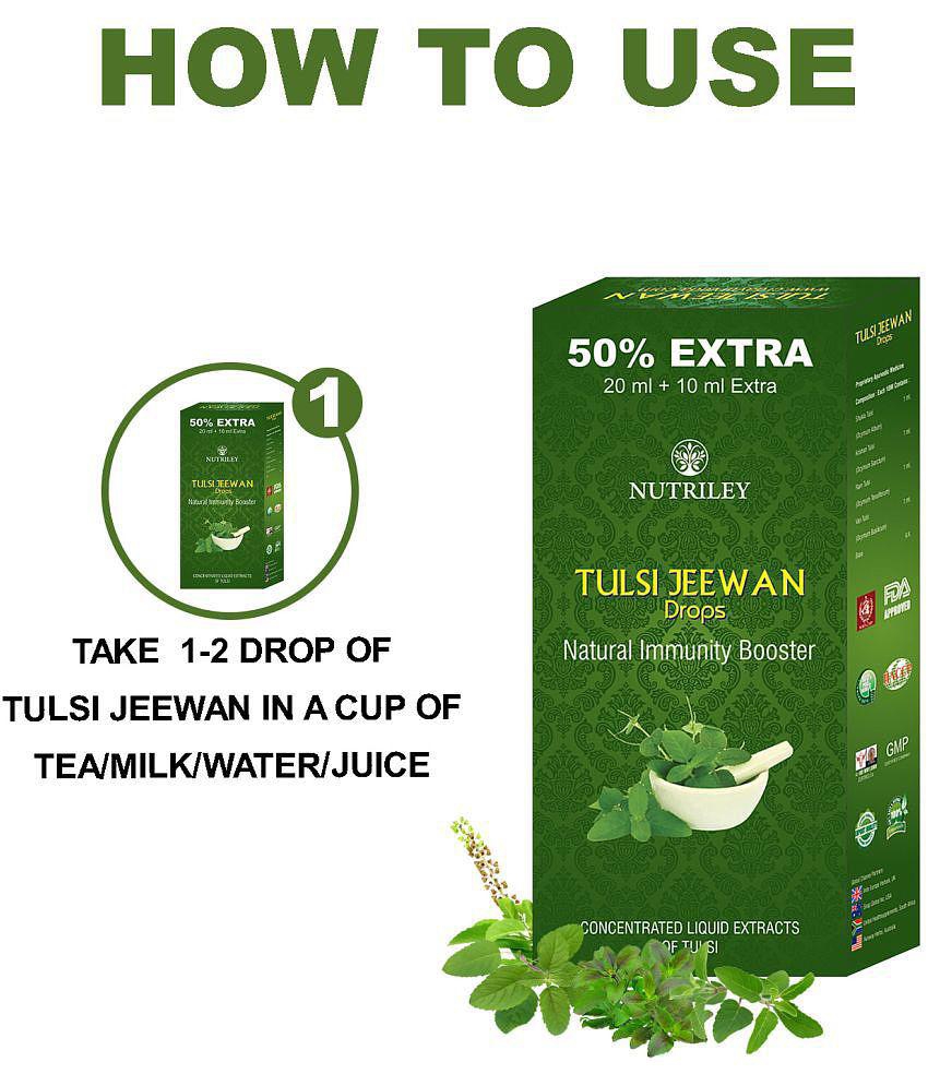 Nutriley Tulsi Jeevan Drops, ayurvedic oil, pain relief, immunity, immunity drop, tulsi drop, ayurvedic drops, immunity general ayush