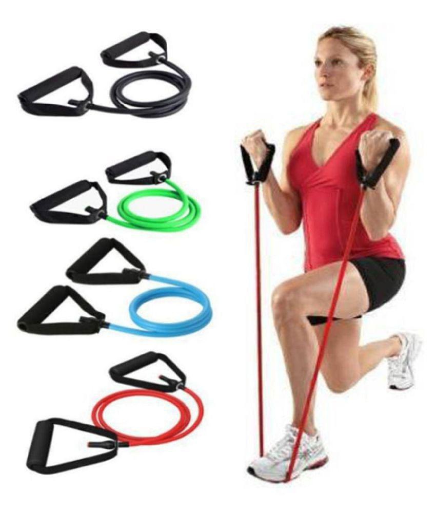 A1VK Single Resistance Tube, Exercise Toning Band Resistance Tube (Multicolor)) - Multi Color